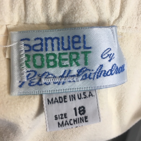 Cream Vintage Ultrasuede Skirt Offwhite Creme Midi - Picture 5 of 7